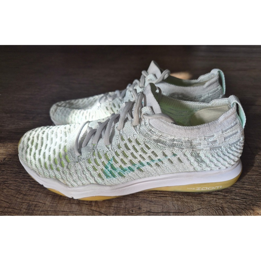 Nike Zoom Fearless Flyknit Womens Training Shoes Grey Mint 850426-104 Size 7